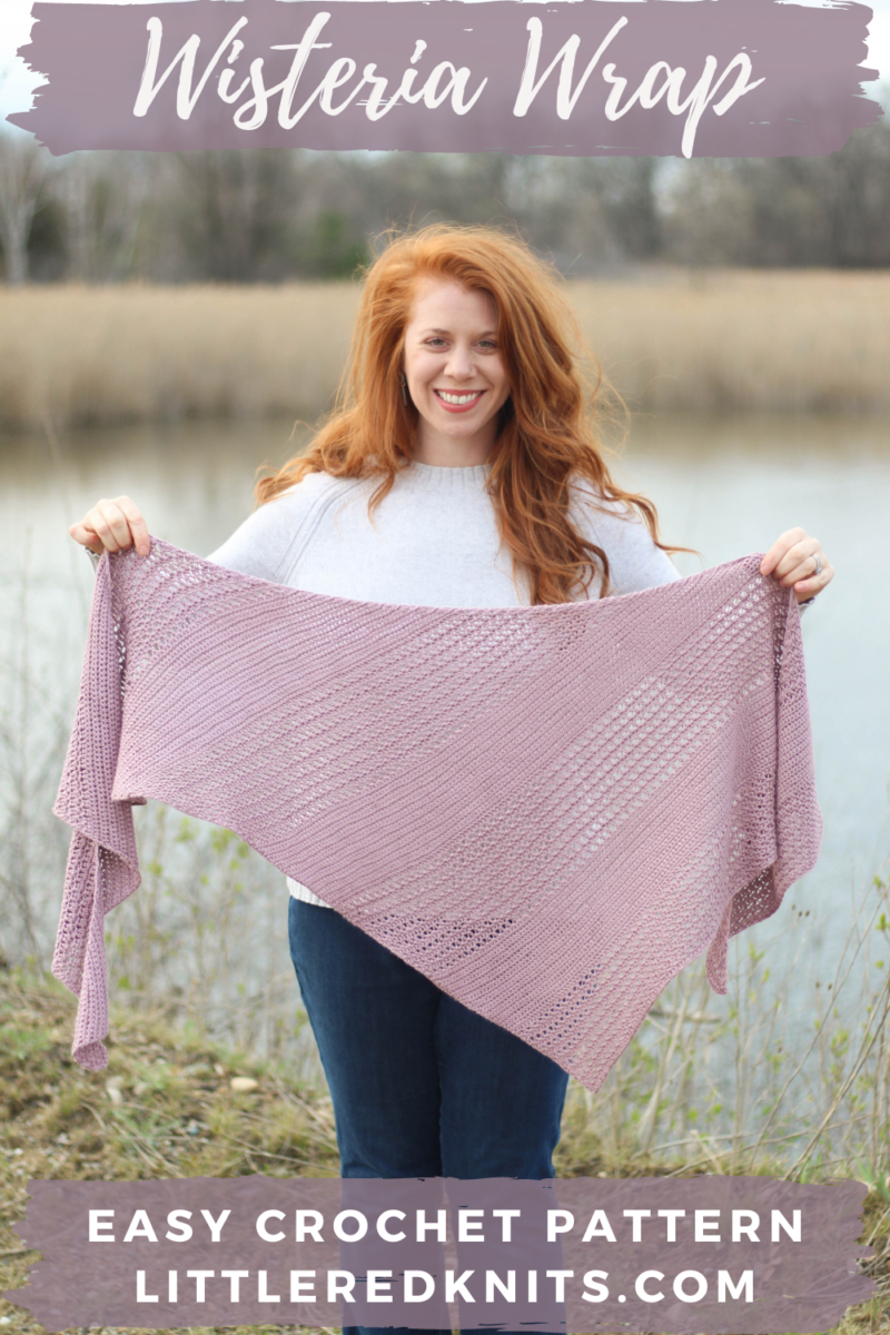 [WISTERIA WRAP] New Crochet Pattern + Kit! Little Red Knits