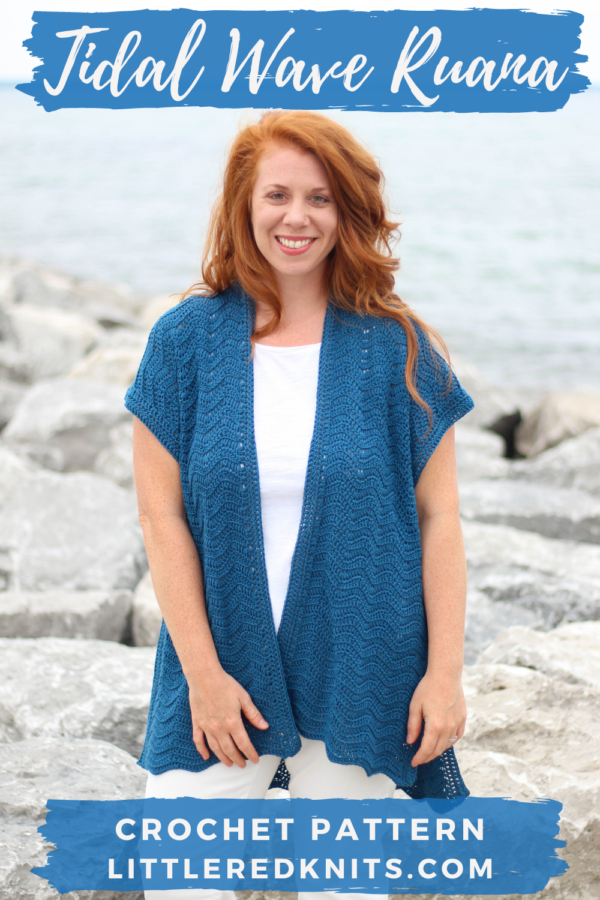 [TIDAL WAVE RUANA] New Crochet Pattern + Kit! | Little Red Knits