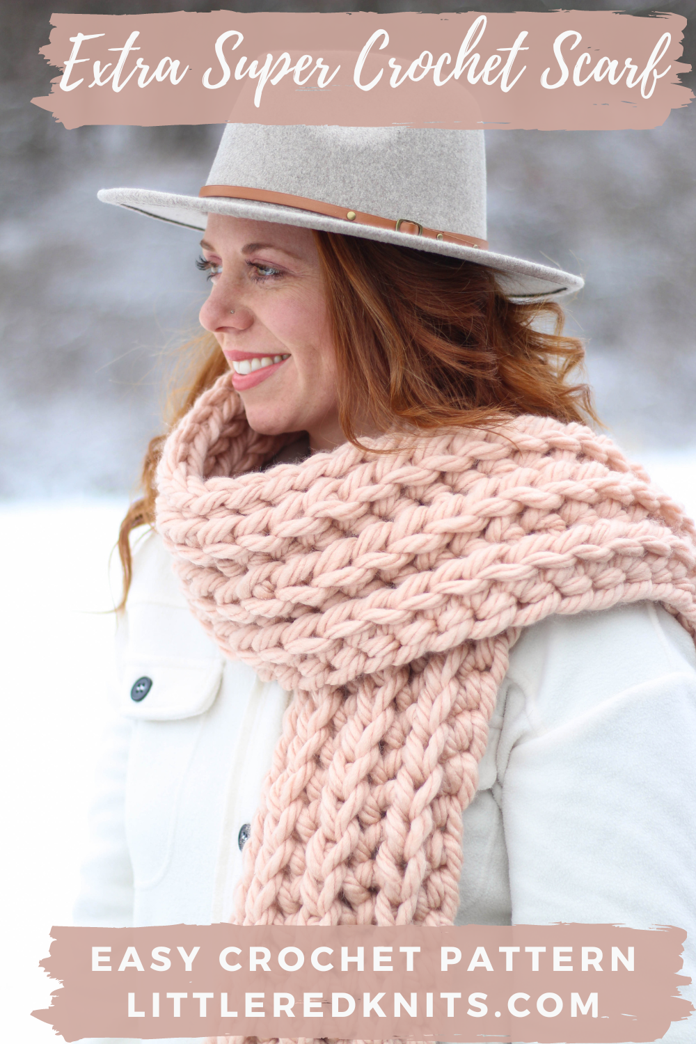 [EXTRA SUPER CROCHET SCARF] FREE Pattern! | Little Red Knits