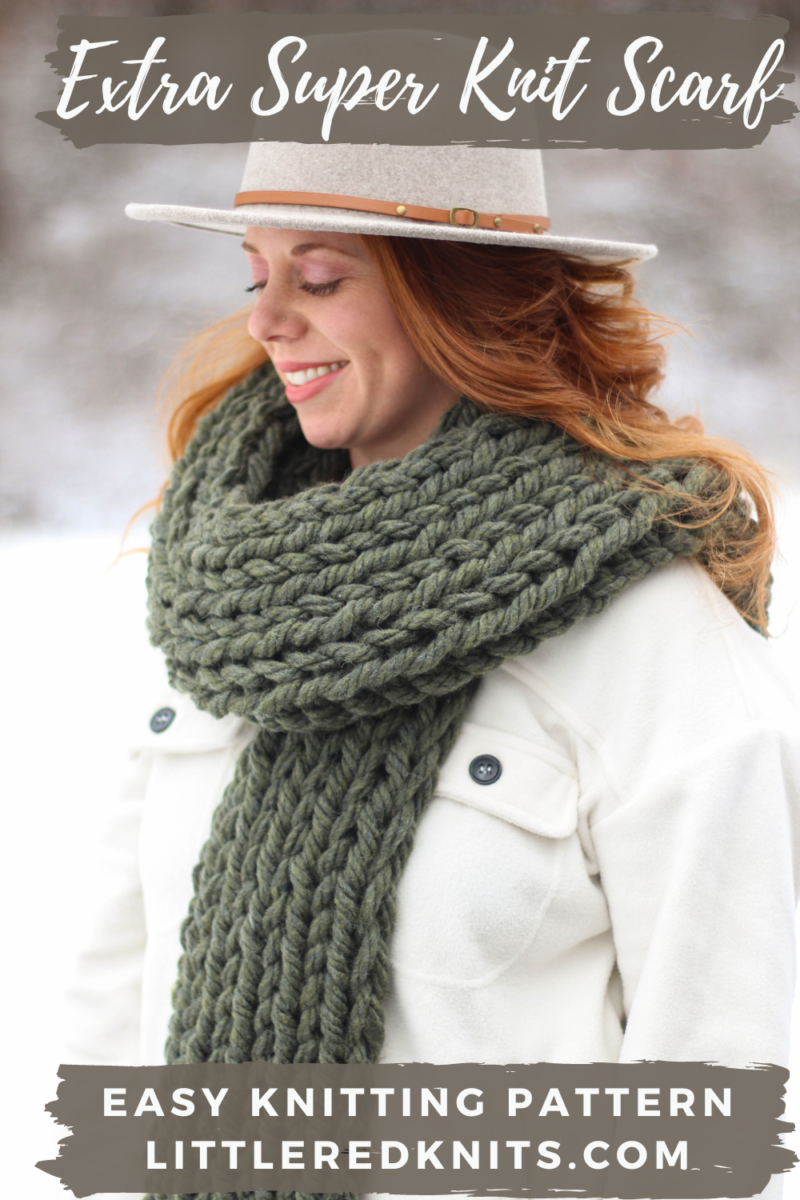 [EXTRA SUPER KNIT SCARF] FREE Pattern! | Little Red Knits