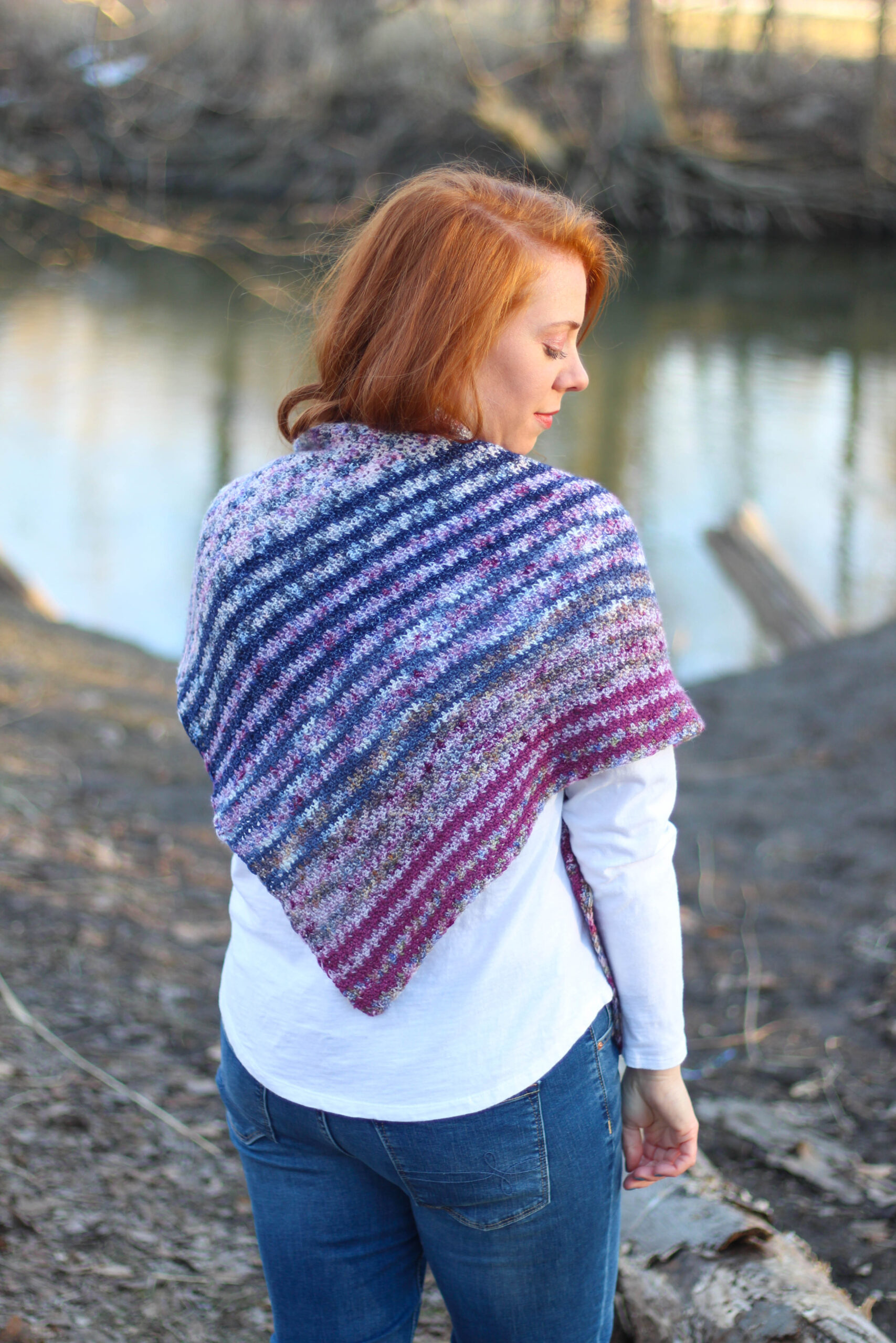 Crochet Pattern - Fade-Vent Shawl | Little Red Knits