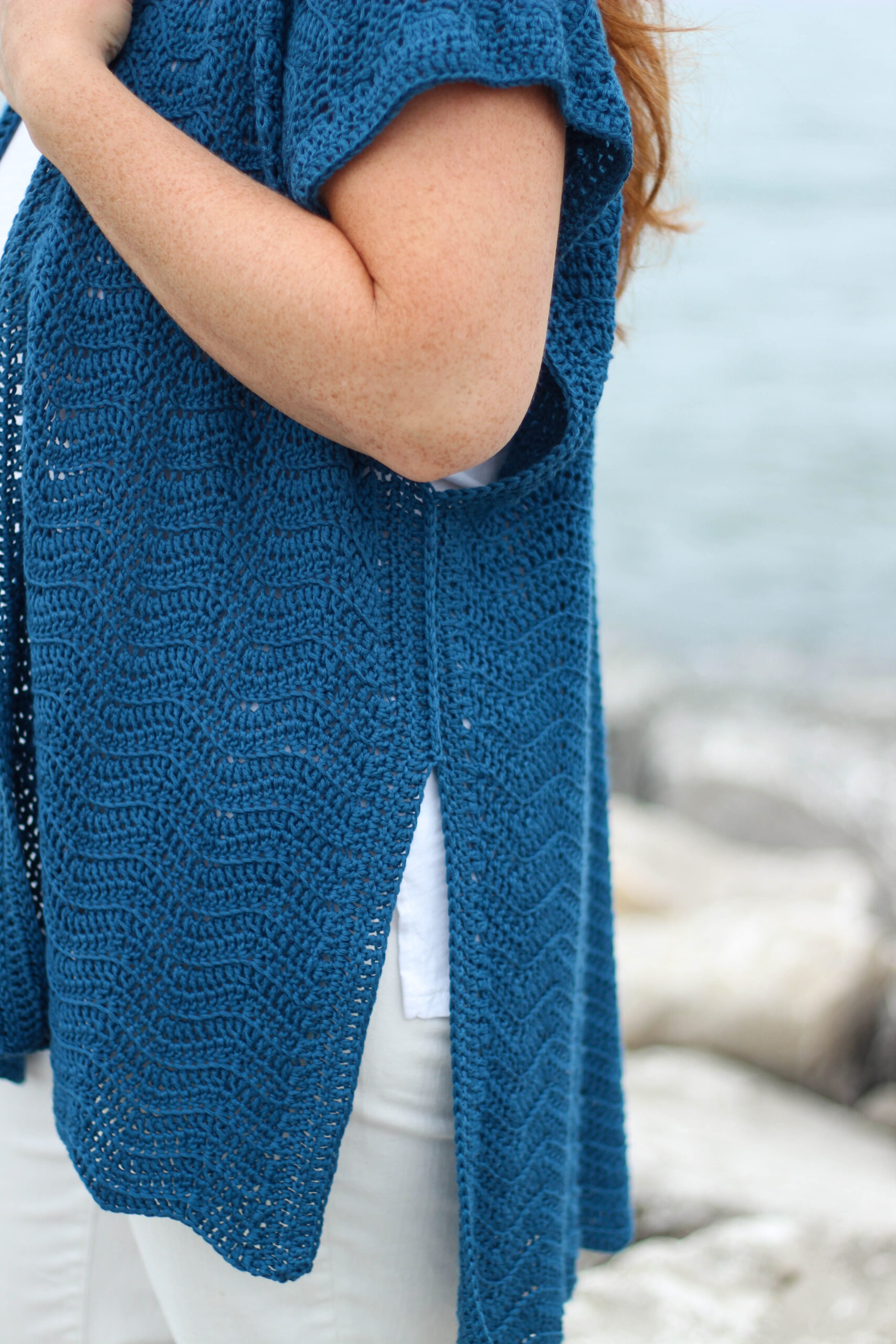 Crochet Spring Ruana Pattern Crochet Pattern - Tidal Wave Ruana | Little Red Knits
