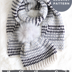 Crochet Pattern - Prim Stripe Beanie and Scarf Set