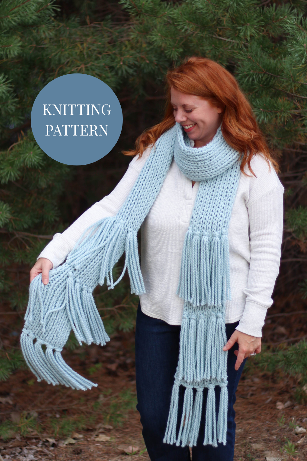 Knitting Pattern - Fancy Fringe Scarf | Little Red Knits