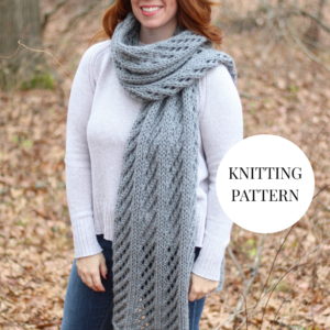Knitting Pattern - Lattice Blanket Scarf